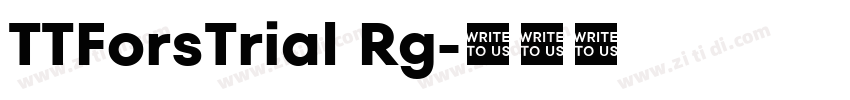 TTForsTrial Rg字体转换